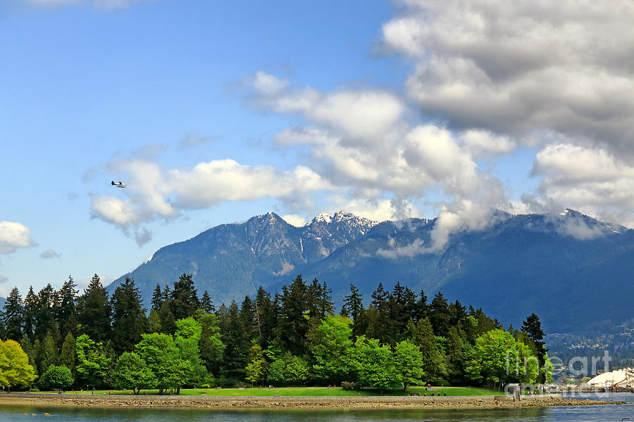 Landscape Photograph - Stanley Park and Lions Mountain by Charline Xia