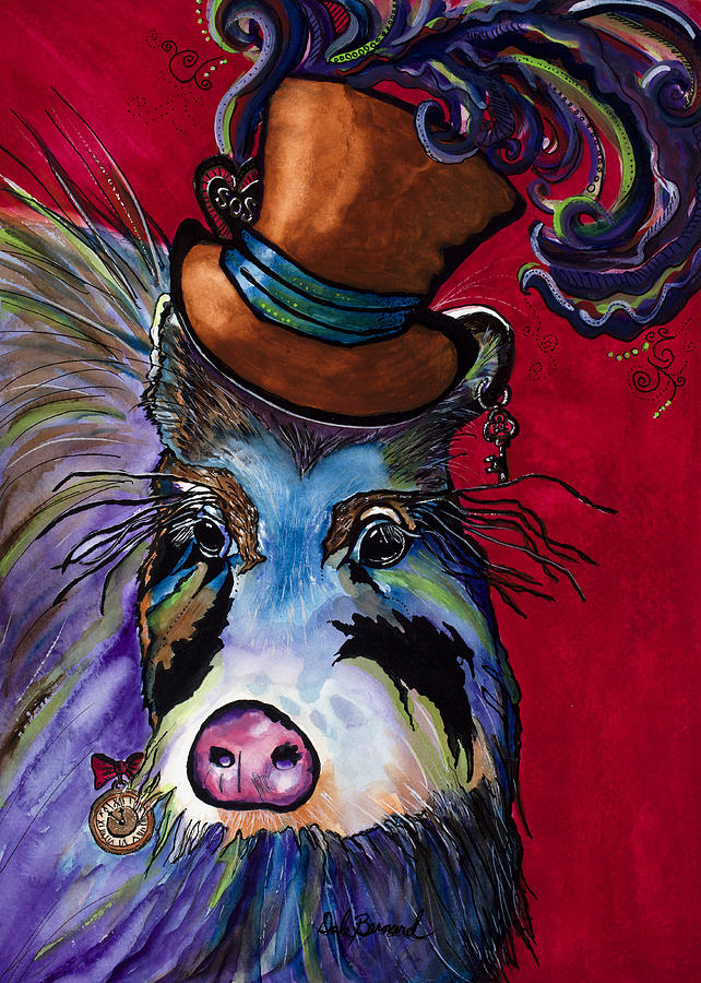 Peccary Painting - Stanley Steampunk by Dale Bernard Peccary Painting - Stanley Steampunk by Dale Bernard
