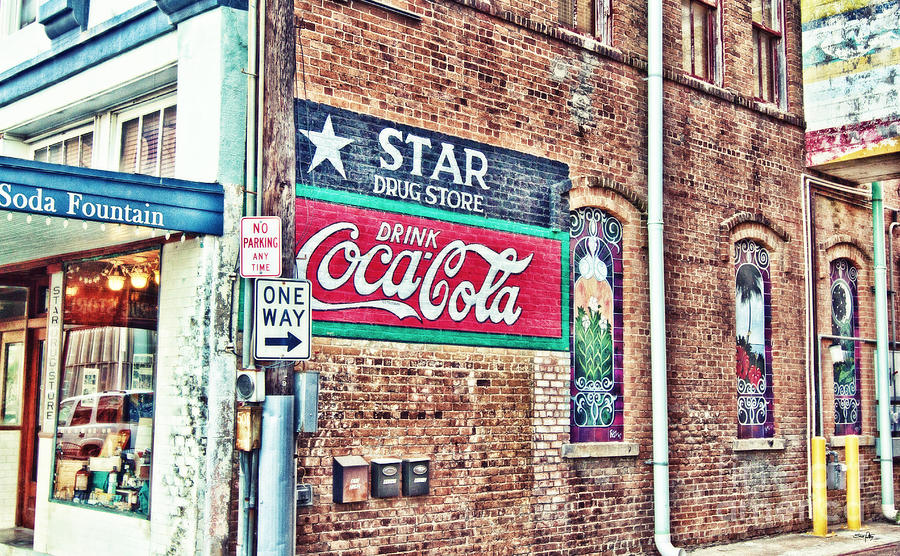 Star Drug Store Wall Sign - HDR Photograph by Scott Pellegrin - Pixels