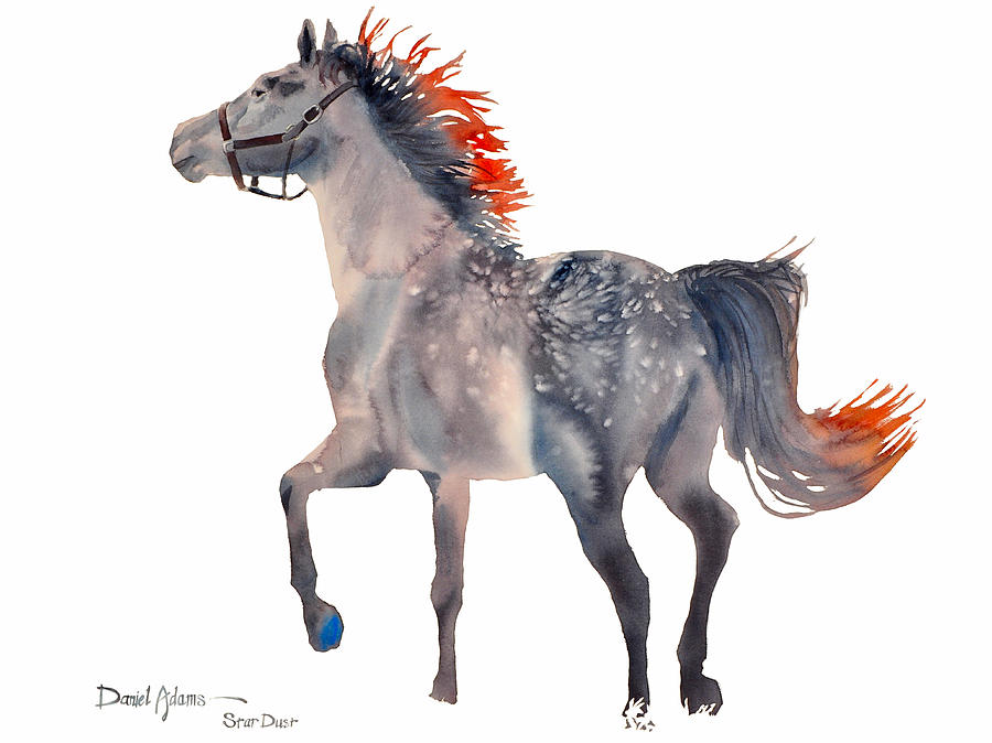 Horse Painting - DA151 Star Dust by Daniel Adams by Daniel Adams