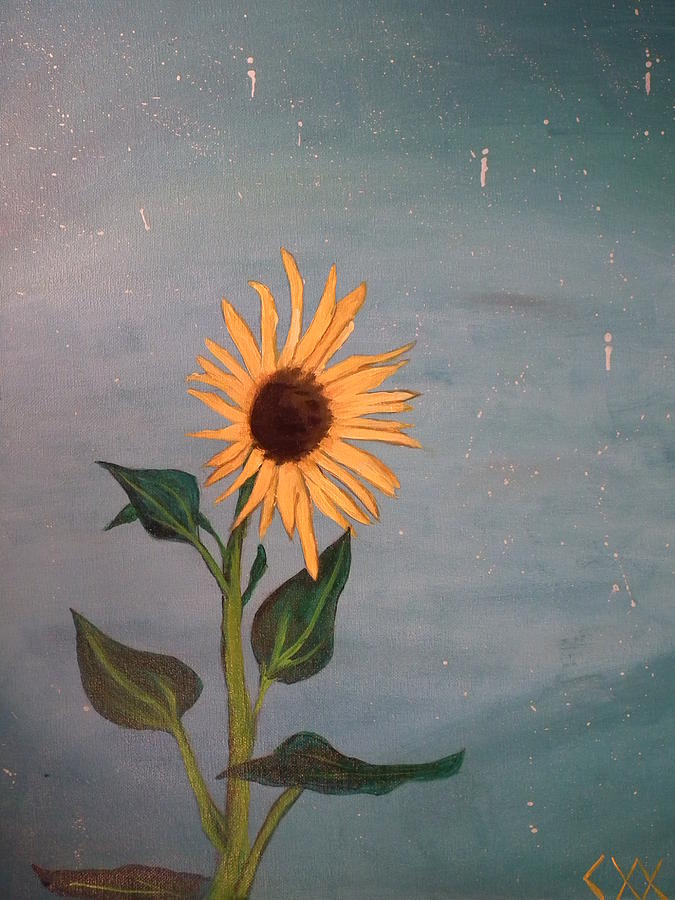 Sunflower Painting - Star Flower by Christopher Carter