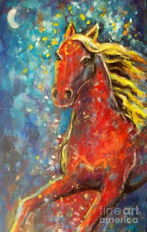 Star horse Painting by Relly Peckett