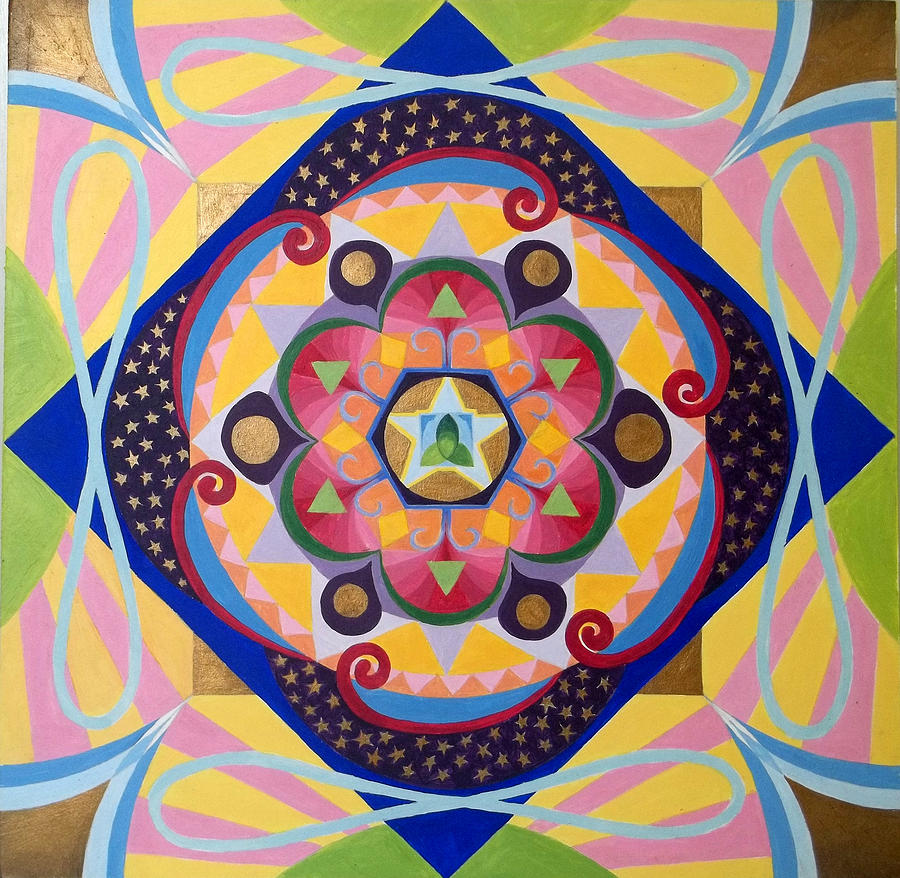 Star Mandala Painting by Anne Cameron Cutri