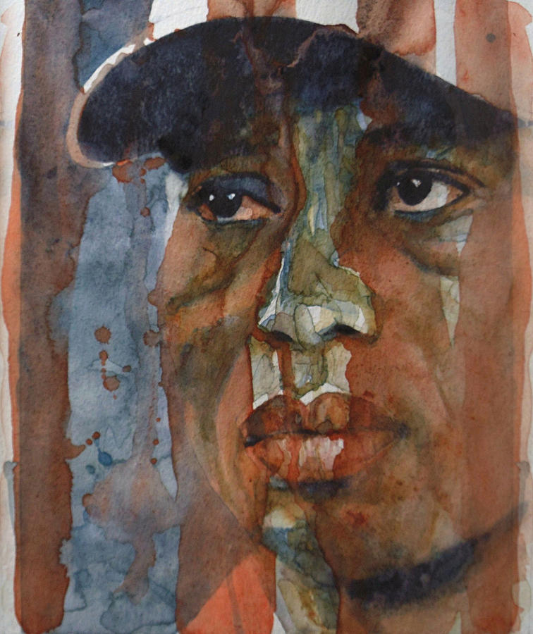 Tiger Woods Painting - Star n Stripes  by Paul Lovering