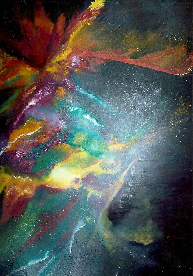 Star Nebula Painting by Carrie Maurer
