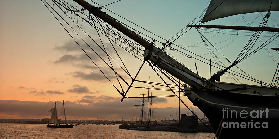 Star of India Sailing Vessel - San Diego Harbor Photograph by Anna Lisa Yoder