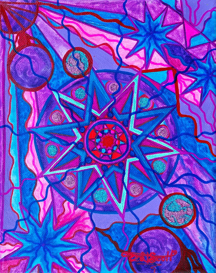 Vibration Painting - Star of Joy by Teal Eye Print Store