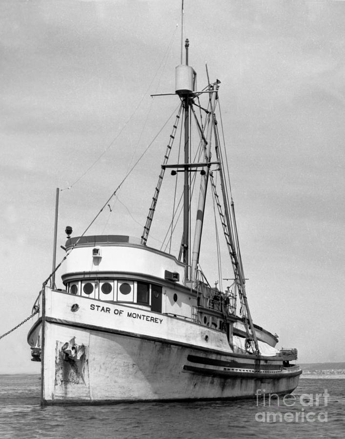 Boat Photograph - Star of Monterey in Monterey Harbor Circa 1948 #1 by Monterey County Historical Society