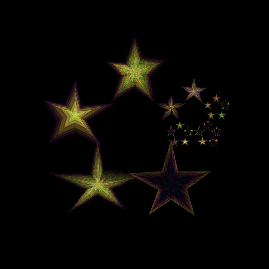 Lyrical Abstraction Digital Art - Star of Stars 14 by Sora Neva