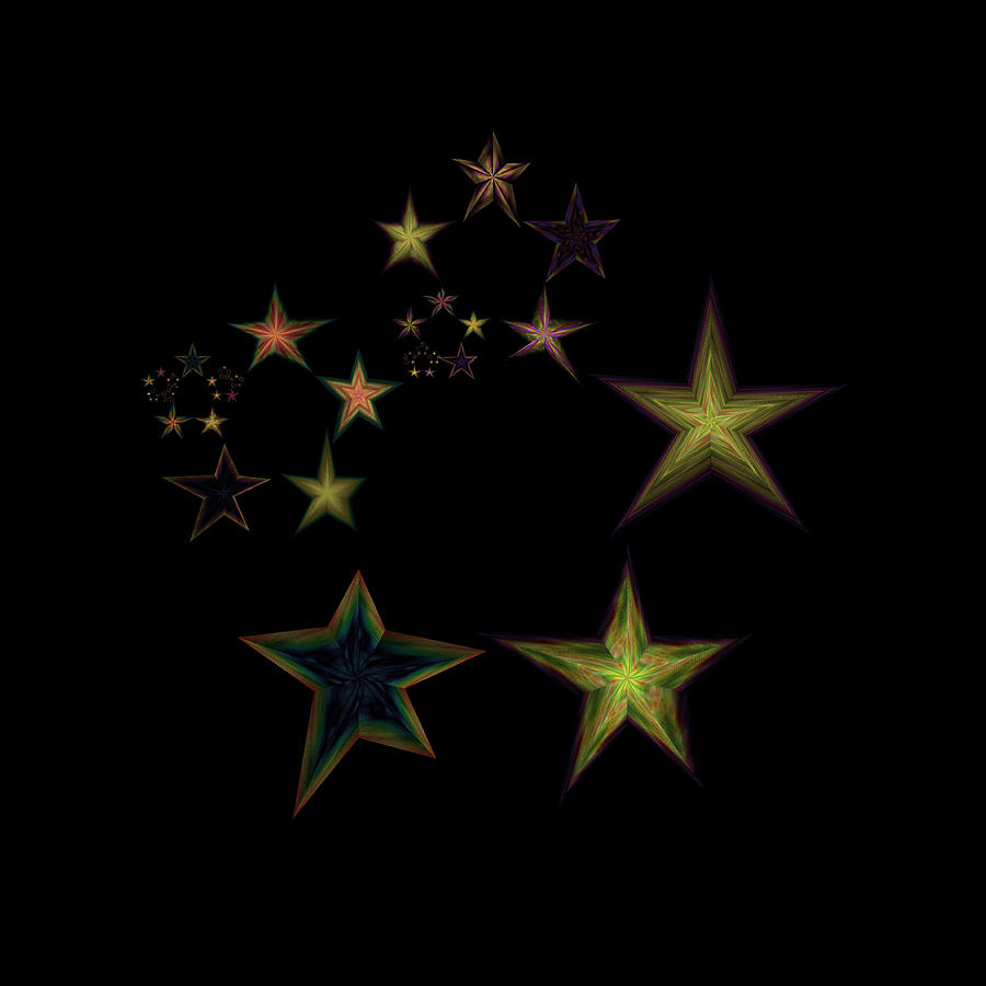 Lyrical Abstraction Digital Art - Star of Stars 16 by Sora Neva