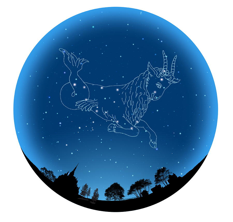 Star Sign, Capricorn Drawing by Image Work/amanaimagesRF