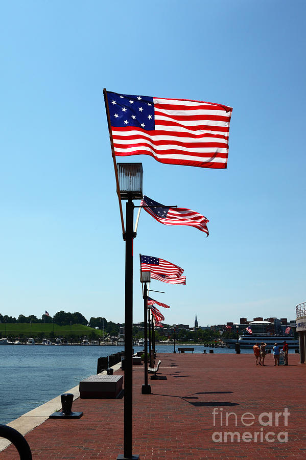 Star Spangled Banner Flags in Baltimore Photograph by James Brunker