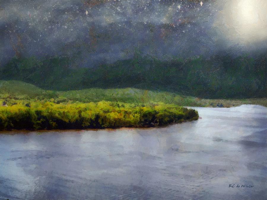 Star-Spangled River Painting by RC DeWinter