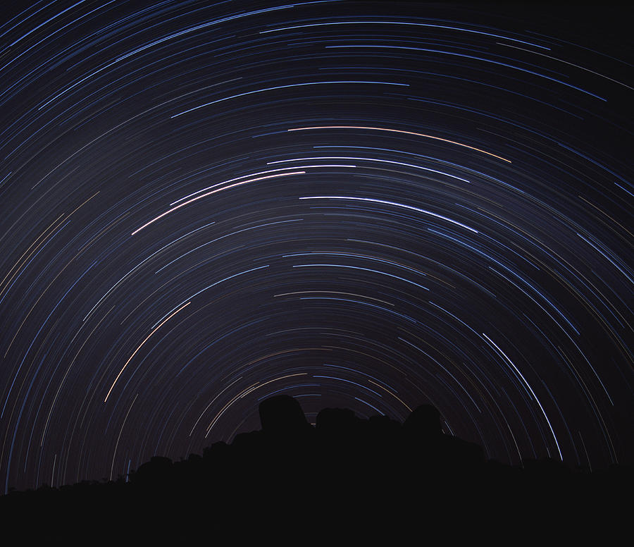 Star Tracks Over Desert Namibia Photograph by Konrad Wothe