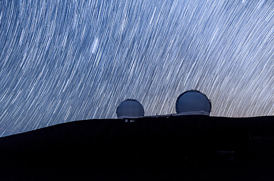 Star Trails Above Keck Photograph by Jason Chu