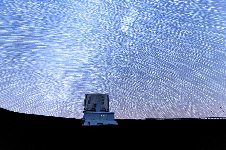 Star Trails Above Subaru Telescope Photograph by Jason Chu