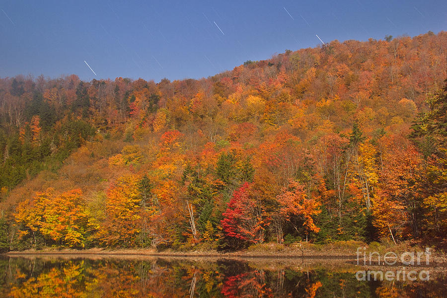 Fall Photograph - Star Trails and Autumn Colors by Charles Kozierok