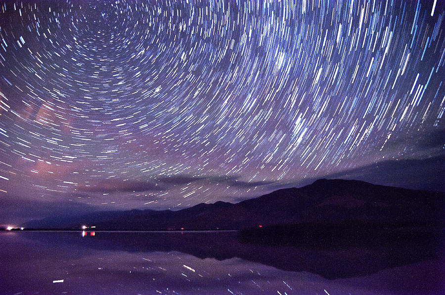 Star Trails at Klondike Lake Photograph by Cat Connor