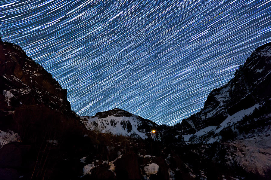 Star Trails In The Night Sky Photograph by Whit Richardson - Pixels