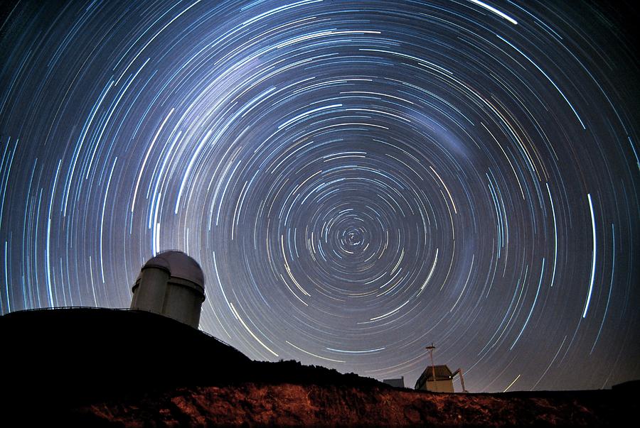 Star Trails Over La Silla Photograph by European Southern Observatory/iztok Boncina/science Photo Library