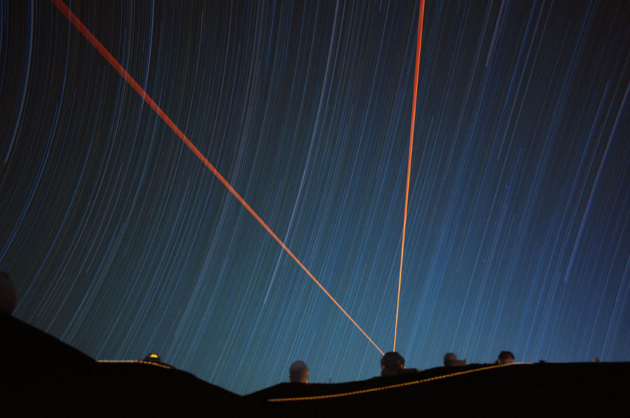 Star Trails Over Mauna Kea Observatory Photograph by Jason Chu