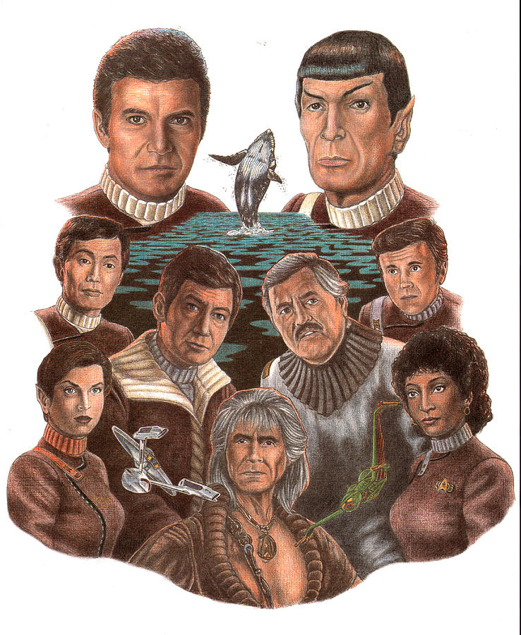 Star Trek 25th Anniversary Drawing by Jonathan W Brown