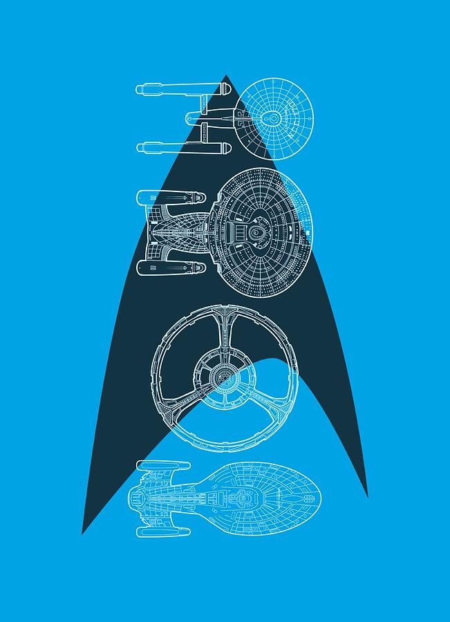 Star Trek - Line Of Ships Digital Art by Brand A | Fine Art America