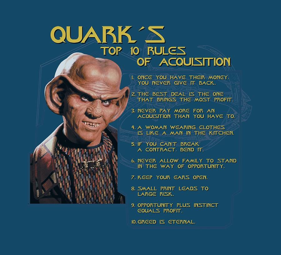 Star Trek Digital Art - Star Trek - Quarks Rules by Brand A