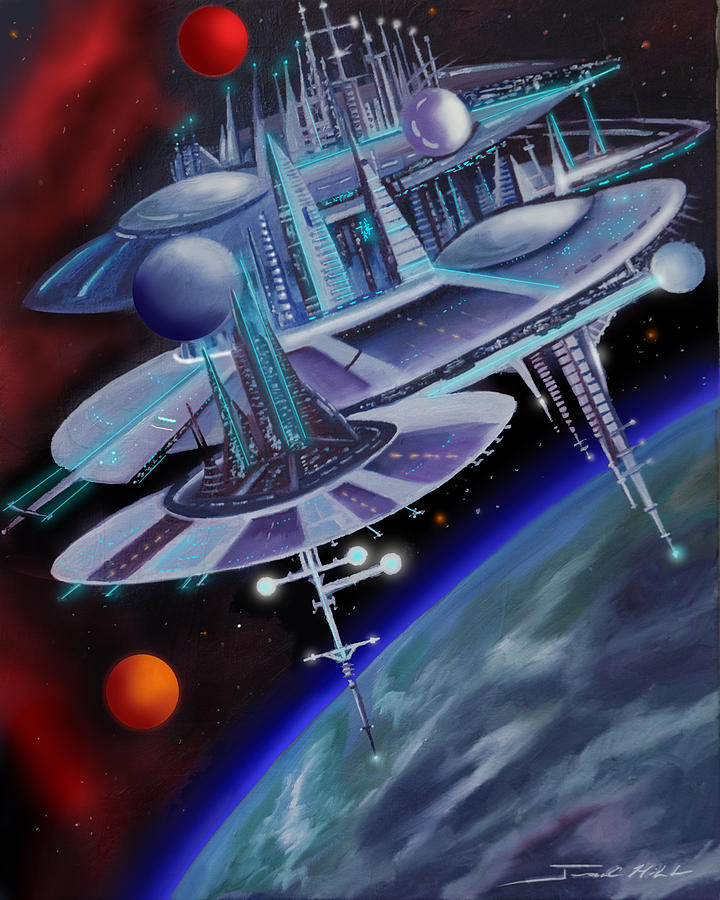 Starbase I - Alisona  Painting by James Hill