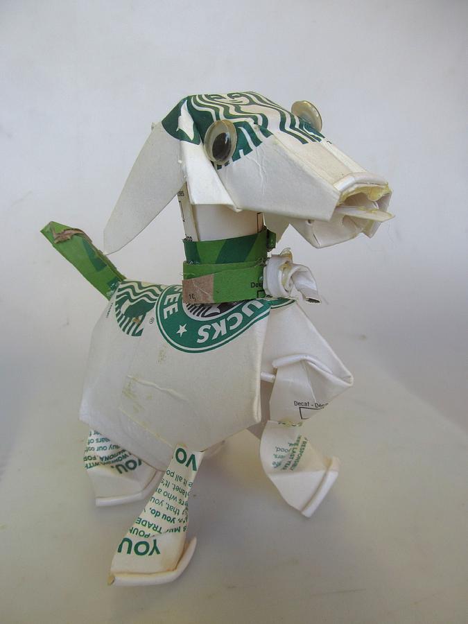 Starbucks doggie Sculpture by Alfred Ng