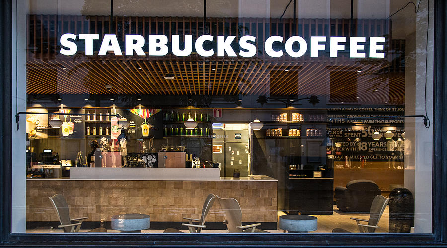Starbucks shop window Photograph by Westbury