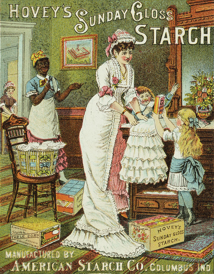 Starch Trade Card, C1880 Drawing by Granger