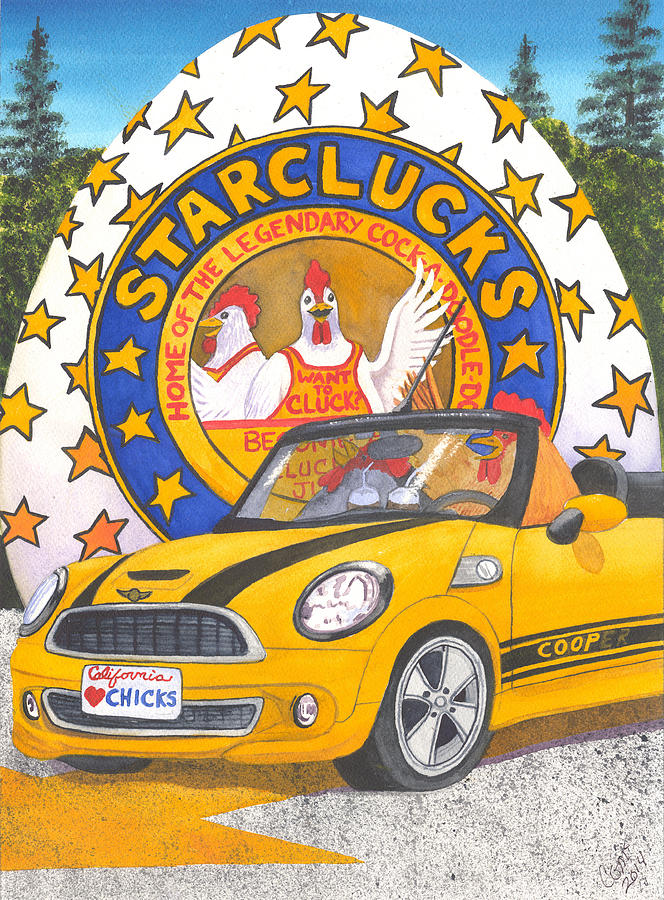 Starclucks Painting by Catherine G McElroy