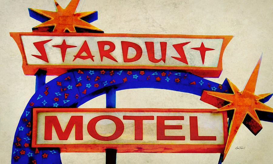 Stardust Motel Sign Digital Art by Ann Powell