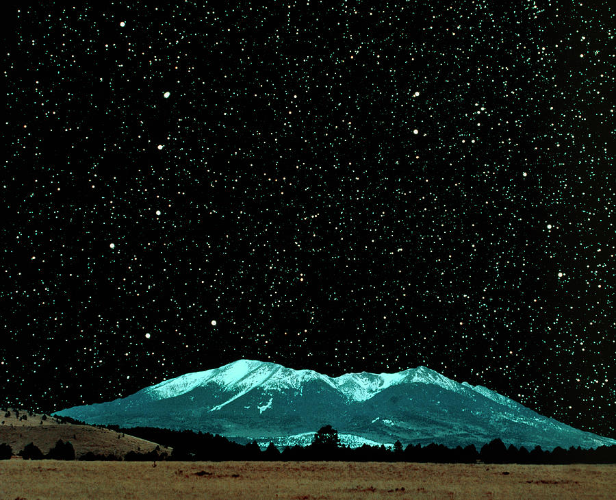 Starfield Above A Mountain Photograph by Tony & Daphne Hallas/science Photo Library