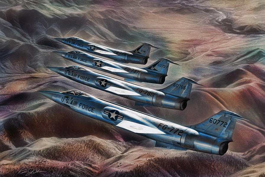 Starfighter 4-Ship Digital Art by Peter Chilelli