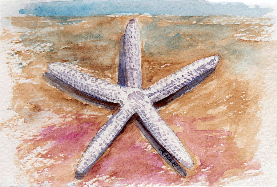 Starfish Painting by Julie Maas