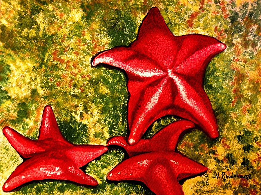 Starfish Painting by Victoria Rhodehouse