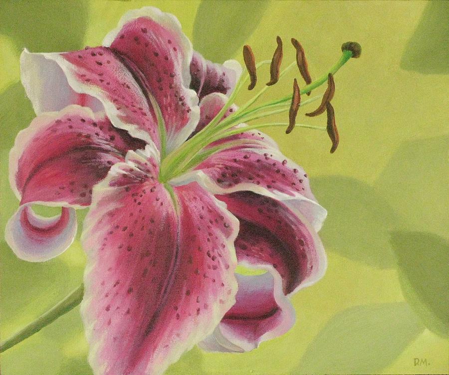 Stargazer Lilly Painting by Don Morgan