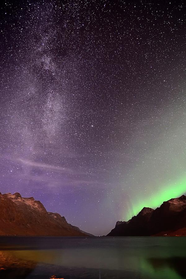 Stargazing In Ersfjordbotn Photograph by John Hemmingsen