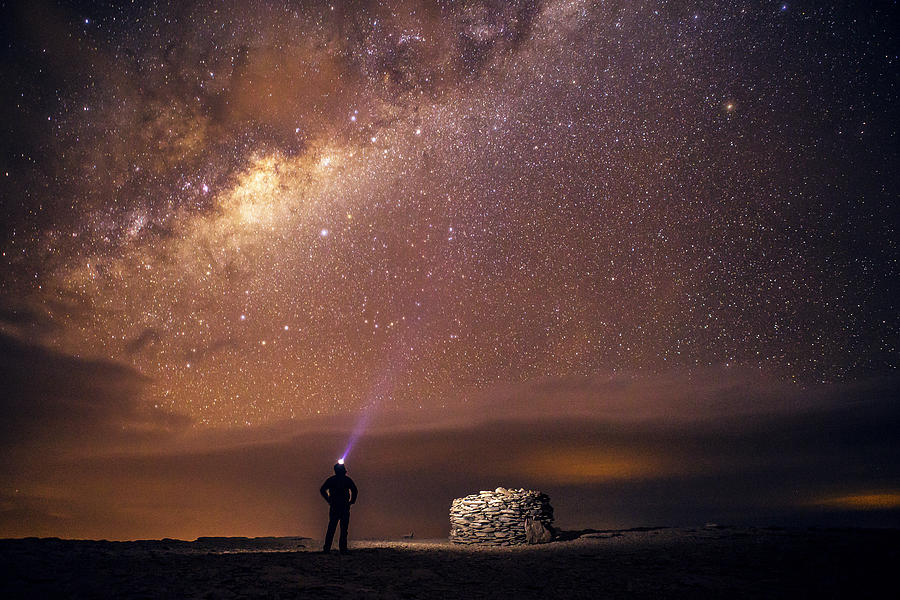 Stargazing in the Atacama Desert Photograph by Eric Hanson