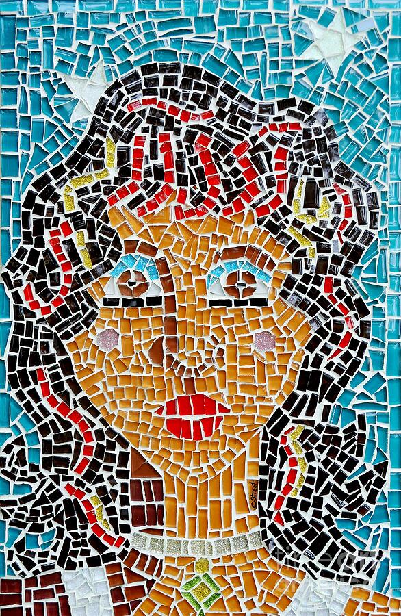 Mosaic Starry Eyed Glass Art by Caroline Street - Fine Art America