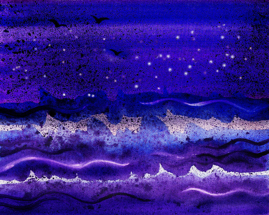 Starry Night Abstract II Painting by Irina Sztukowski