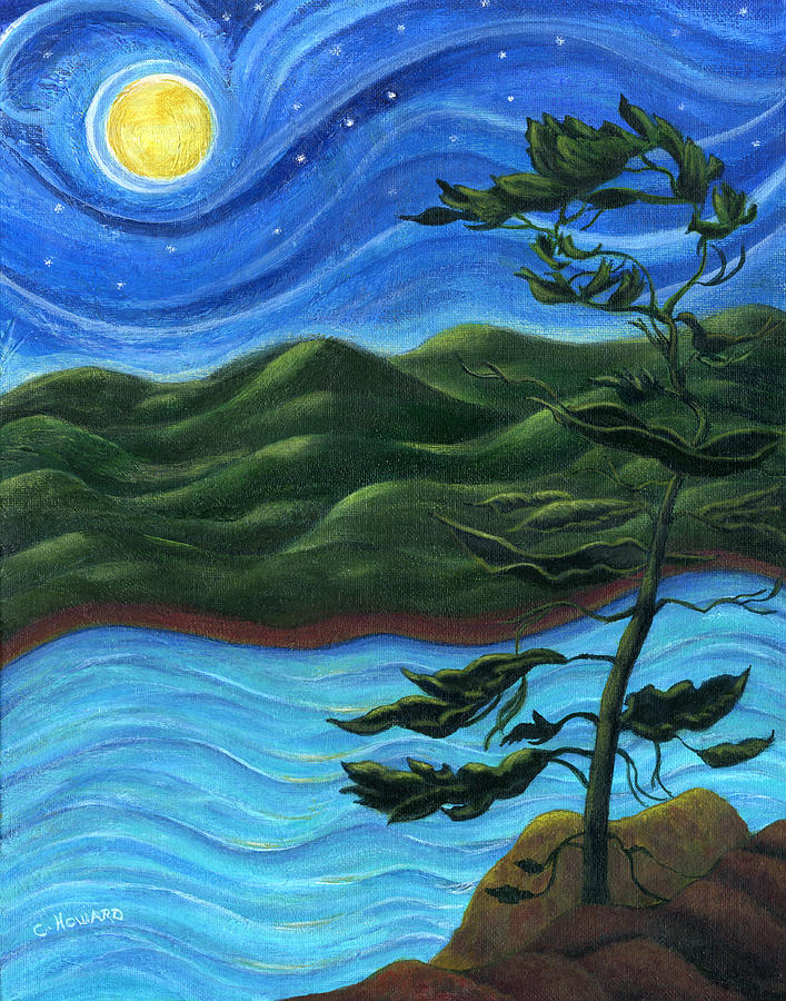 Vincent Van Gogh Painting - Starry Night at Algonquin Park by Catherine Howard