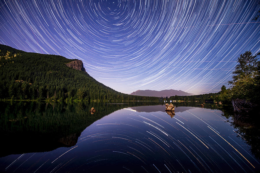 Starry Night at Rattlesnake Lake Photograph by Yoshiki Nakamura