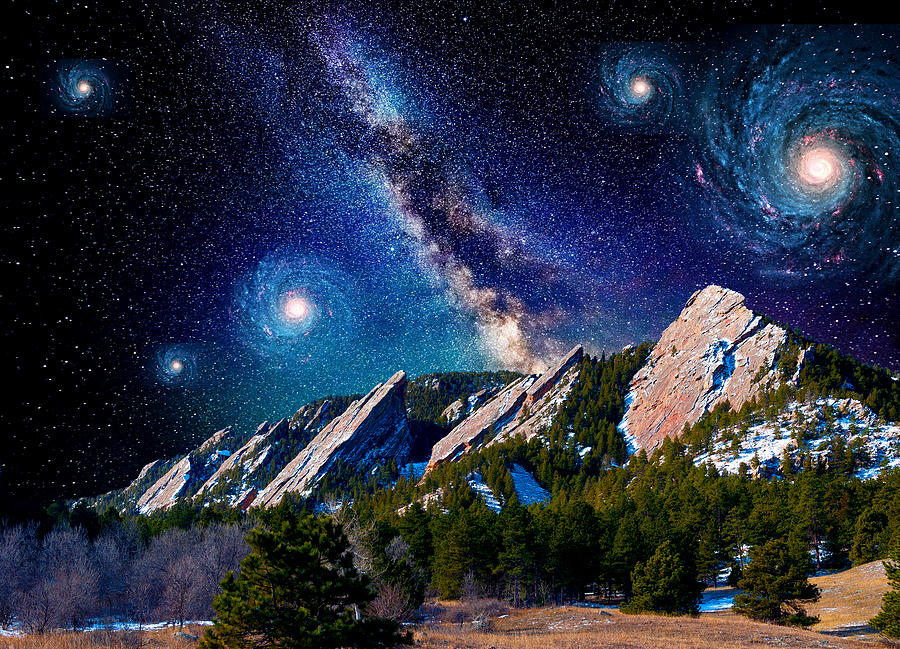Starry Night at the Flatirons Photograph by John Hoffman