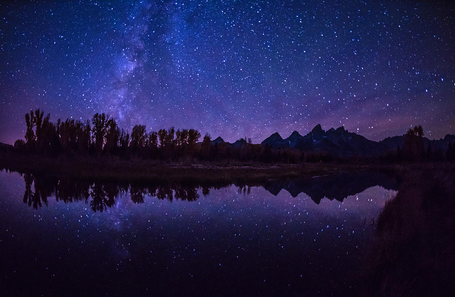 Starry night by Schwabachers Landing Photograph by Vishwanath Bhat