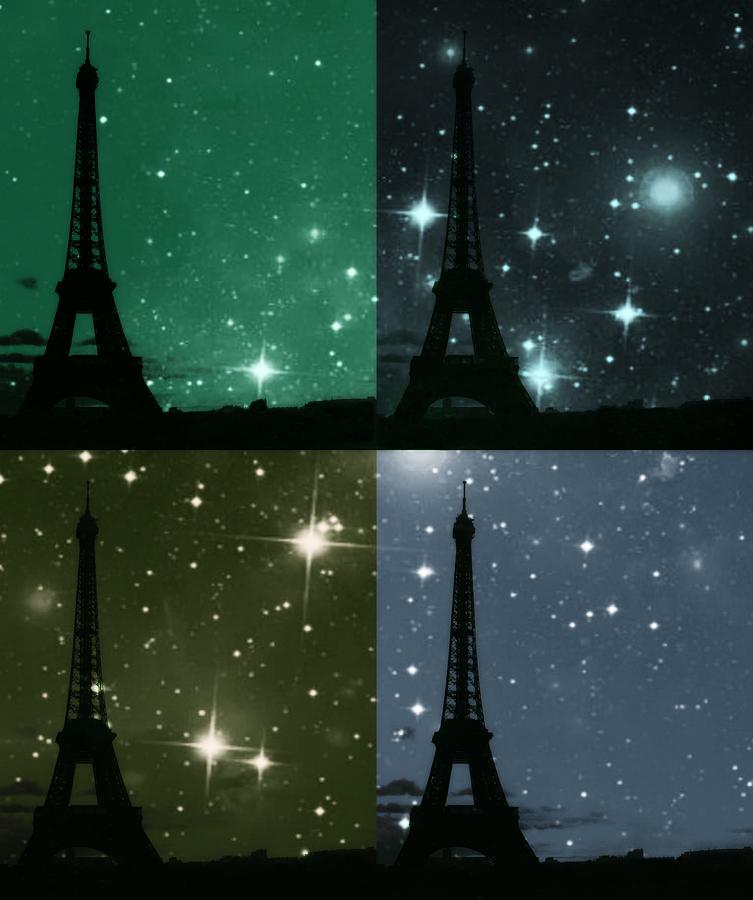 Eiffel Tower Photograph - Starry Night - Eiifel Tower Paris by Marianna Mills