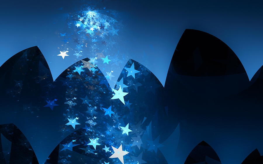 Starry Night Digital Art by Gary Blackman