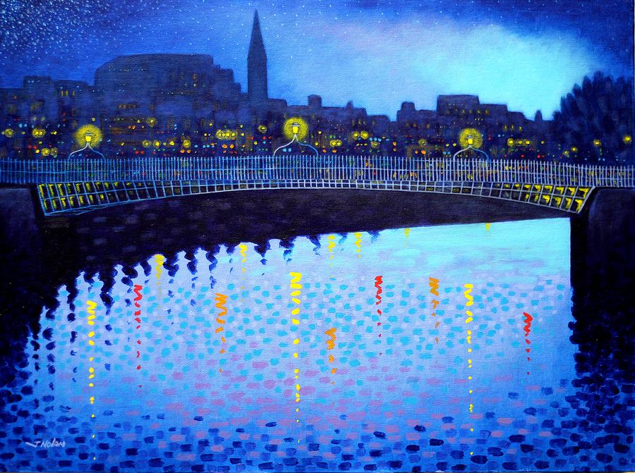 Impressionism Painting - Starry Night In Dublin VI by John  Nolan